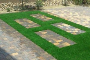 turf with pavers